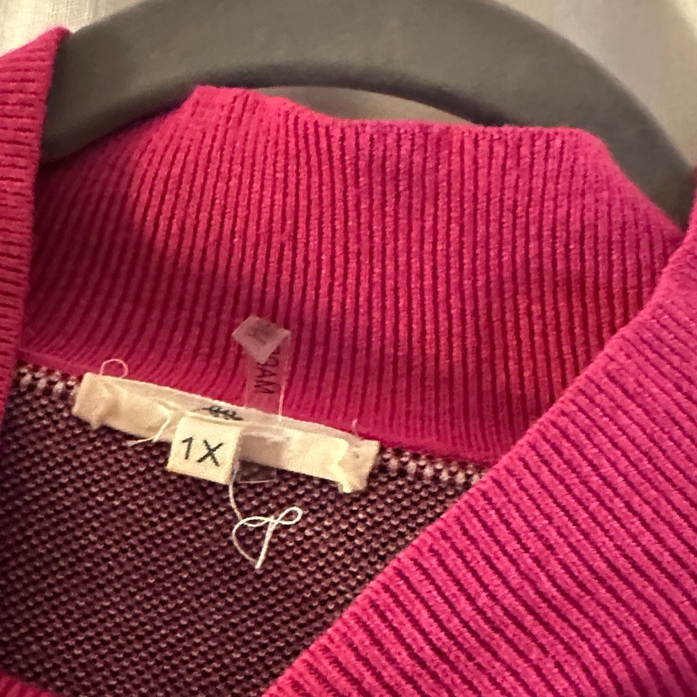 Pink Sweater with Leopard Print - Picture 3 of 4